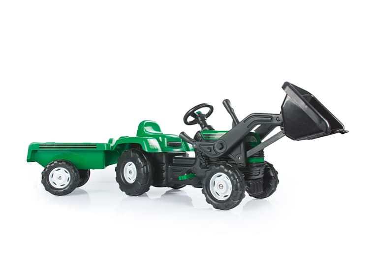 Tractor de Pedal con Trailer y Excavadora